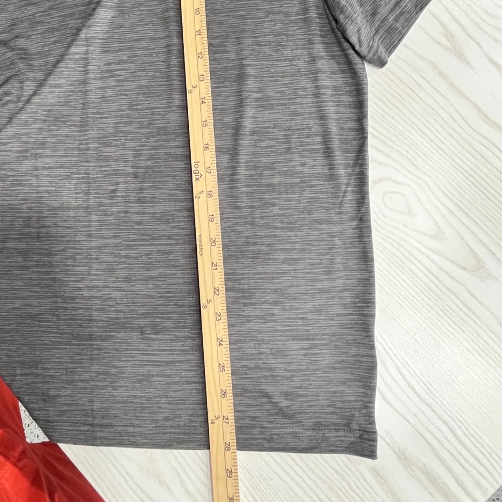 2 - Athletic Works T-Shirts Mens Medium Gray Space Dye Performance Short Sleeve - Picture 7 of 7